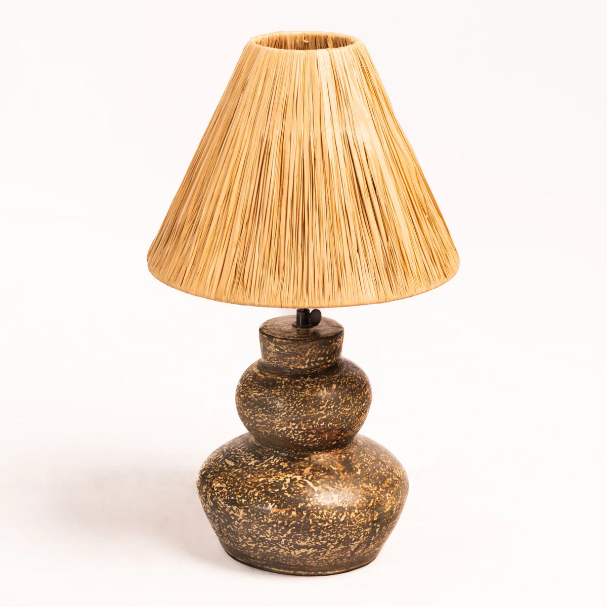 Table Lamp Terracotta Candi Jumbo Raffia