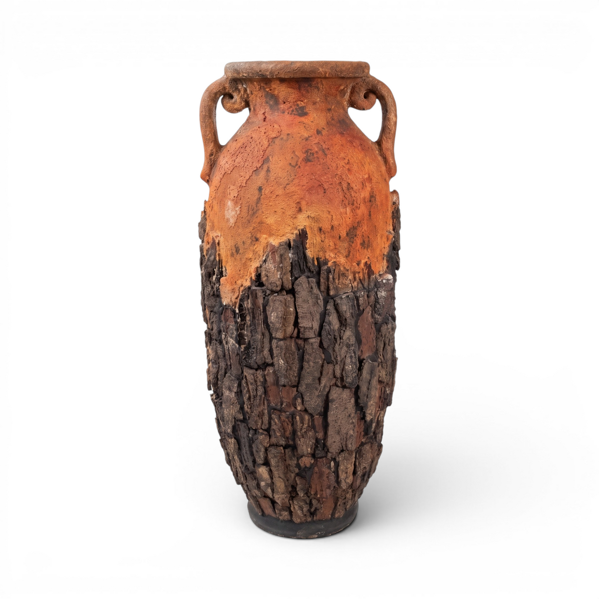 Big Pottery Terracotta Rustic Bark